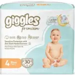 Giggles Premium Baby Diaper 7-18 Kg Maxi 30 Pcs (Made in Turkey)