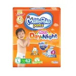 MamyPoko Pant Happy Day and Night (Boys & Girls) L 9-14 Kg (62 Pcs)_Thailand