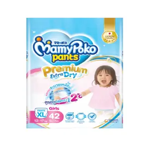 MamyPoko Premium Extra Dry Pants Diaper (Girls) XL 12-17 Kg (42 Pcs)_Thailand