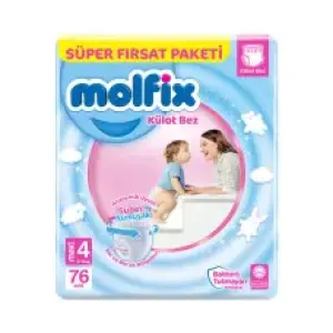 Molfix Baby Diaper Pants Super Pack Maxi 9-14 kg 76 Pcs (Made in Turkey)