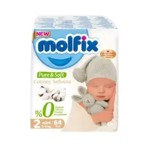 Molfix Pure & Soft Small Diaper (3-6 kg) 64pcs