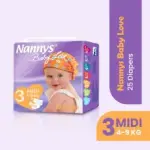 Nannys Baby Love Diaper Midi Belt 4-9 kg 25 pcs (Made in Cyprus)