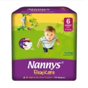 Nannys Flexicare Diaper Premium Jumbo Plus Belt 15-30 kg 24 pcs (Made in Cyprus)