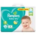 Pampers Baby Dry Size 4 belt 9-14 kg 84 pcs (UK)