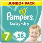 Pampers Baby Dry Size 7 Belt 15kg 58 Pcs (UK)