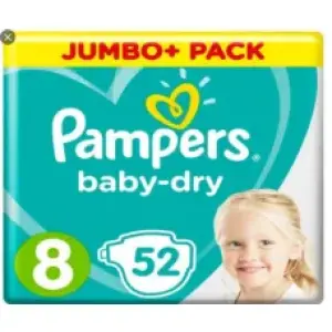 Pampers Baby Size 8 Belt 17kg+ 52 Pcs (UK)