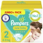 Pampers Diapers Mini Size 2 Belt 4-8kg- 76 pcs (UK)