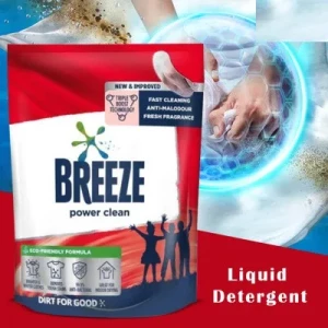 Breeze Power Clean Liquid Detergent 1.8kg (Packet)