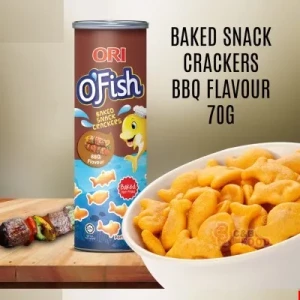 ORI O'Fish Baked Snack Crackers BBQ Flavor 70G