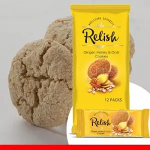 Relish Ginger, Honey & Oats Cookies (12packs) 504G