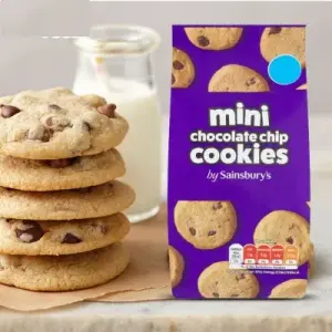 Sainsbury's Mini Chocolate Chip Cookies 125G 