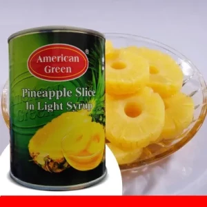 American Green Pineapple Slice In Light Syrup 340G