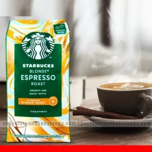 Starbucks Blonde Espresso Roast Smooth And Sweet Notes Whole Bean Coffee 200G