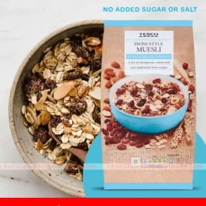 Tesco No Added Sugar or Salt Swiss Style Muesli Wholesome Multigrains 1kg