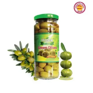 Hosen Green Olives Pitted 345g