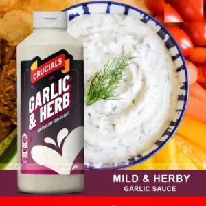 Crucials Garlic & Herb Mild & Herby Garlic Sauce 500ml