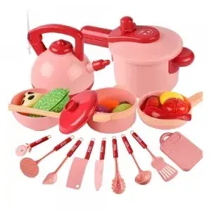 Children Mini Kitchen Toy Cookware Pot Pan Kids Pretend Cook Play Toy Simulation Kitchenware Utensils Toys Set Girls Kids Gift